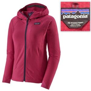 Patagonia Soft Shell R1 TechFace Hoody Jacket; Arrow Red - Womens XS